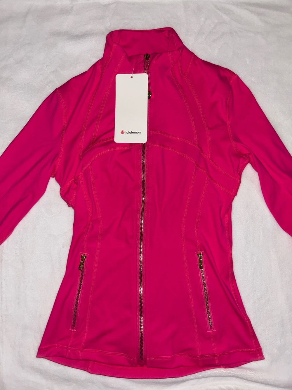 lululemon athletica Women's Bright Pink Full-Zip Bomber Jacket